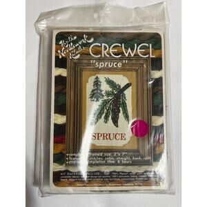 NEW Hazel Pearson Handicrafts SPRUCE Crewel Craft Kit   5" X 7"